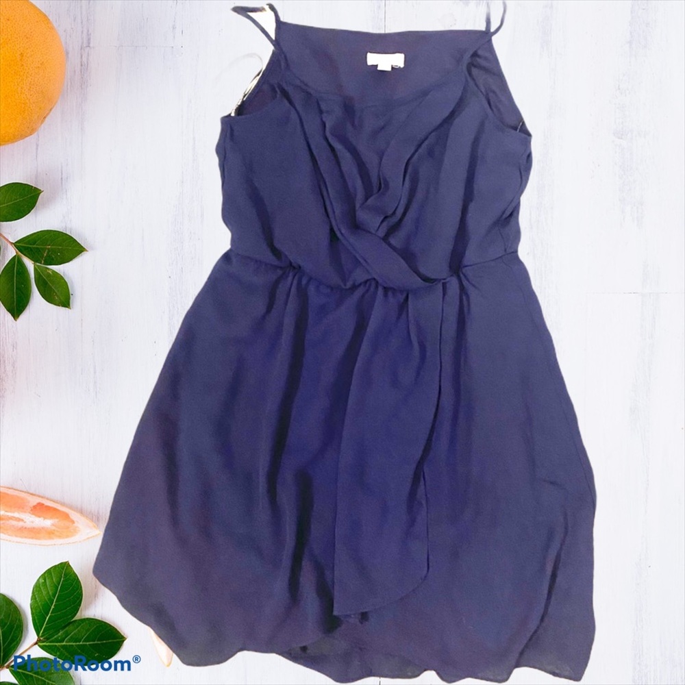 Bisou Bisou size 12 women’s blue silk dress